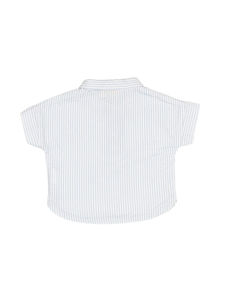 CAMISA DE MANGA CORTA A RAYAS SEERSUCKER BÚHO