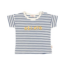 CAMISETA DE RAYAS DE ALGODÓN ORGÁNICO BÚHO 2