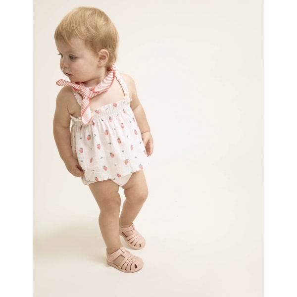 TOP DE ALGODÓN ORGÁNICO STRAWBERRY BÚHO