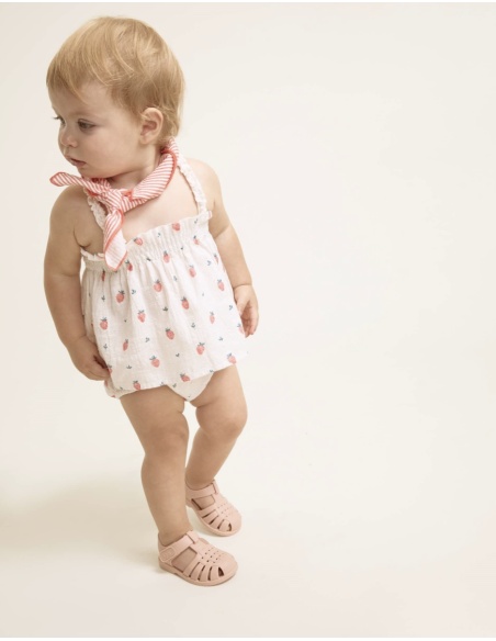 TOP DE ALGODÓN ORGÁNICO STRAWBERRY BÚHO