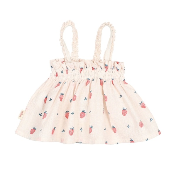 TOP DE ALGODÓN ORGÁNICO STRAWBERRY BÚHO