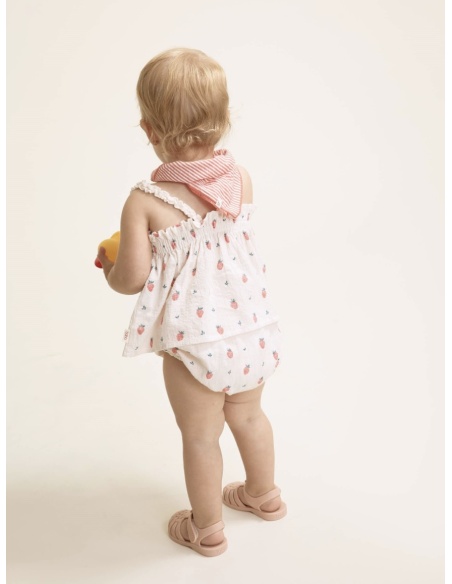 CULOTTE CUBREPAÑAL DE ALGODÓN ORGÁNICO STRABERRY BÚHO