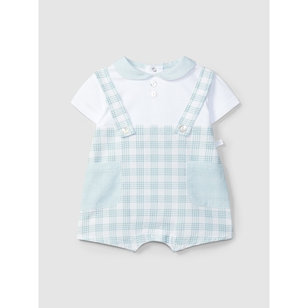 Trajecito dos en uno cuadros seersucker