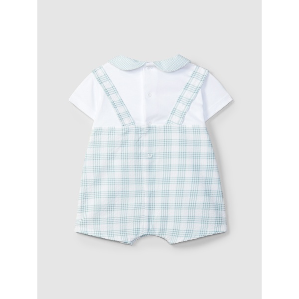 Trajecito dos en uno cuadros seersucker