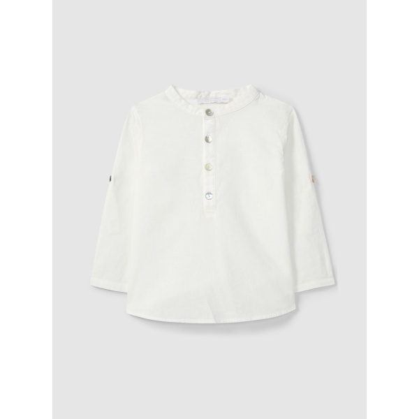 Camisa lino cuello mao