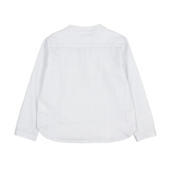 CAMISA MANGA LARGA EN SEERSUCKER A RAYAS BÚHO