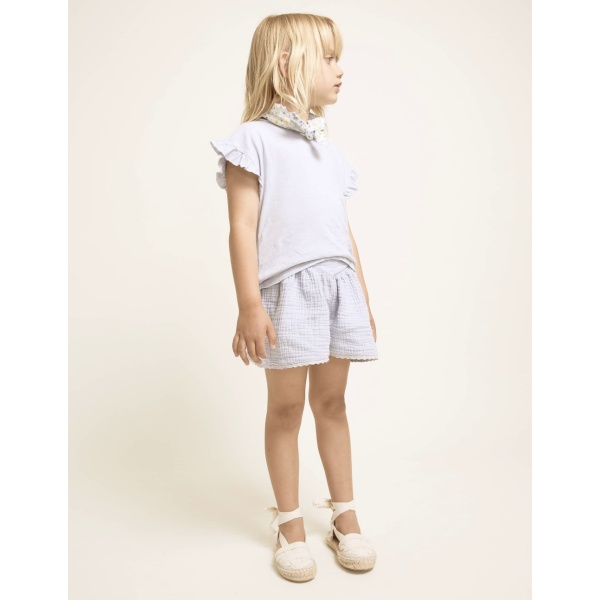 CAMISETA MANGA CORTA DE ALGODÓN DE LINO BÚHO