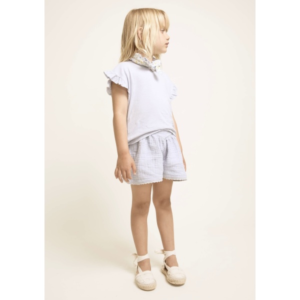 PANTALÓN CORTO CELESTE BÚHO