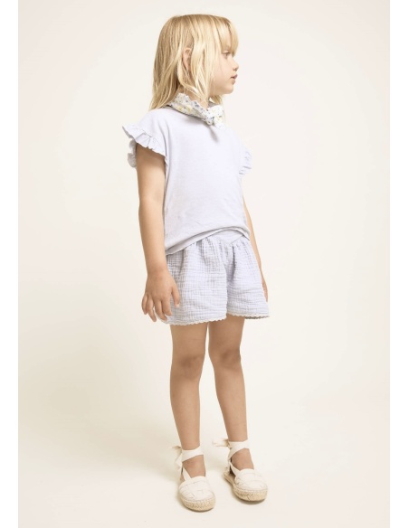 PANTALÓN CORTO CELESTE BÚHO