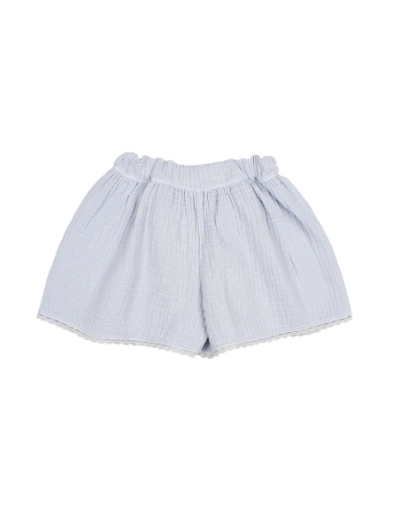 PANTALÓN CORTO CELESTE BÚHO