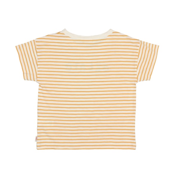 CAMISETA DE RAYAS AMARILL DE ALGODÓN ORGÁNICO BÚHO