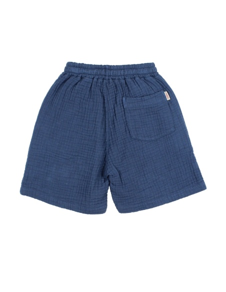PANTALÓN CORTO NAVY MUSELINA DE ALGODÓN BÚHO