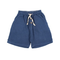 PANTALÓN CORTO NAVY MUSELINA DE ALGODÓN BÚHO