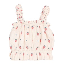 TOP DE ALGODÓN ORGÁNICO STRAWBERRY BÚHO